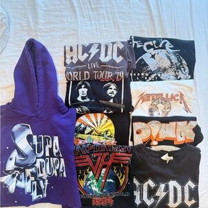 LOT of 9 Band Shirts. Various Sizes.